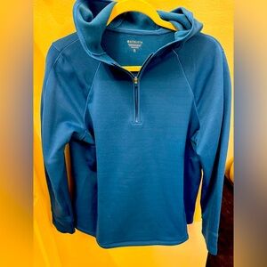Athleta, 1/4 zip pullover with hood & pockets
